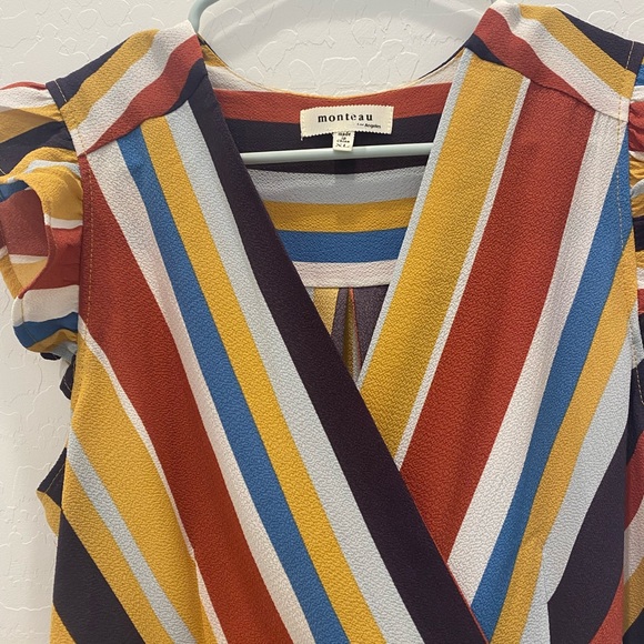 Monteau Los Angeles wrap blouse XL - Picture 2 of 5